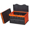 VEVOR Plastic Collapsible Storage Bins with Lids, 45L 3Packs, Stackable Folding Storage Crates with Handles, Holds 44 lbs Per Bin, Heavy Duty Containers, Space-Saving Baskets, for Home Organizing