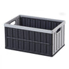 VEVOR Plastic Collapsible Storage Bins with Lids, 65L 2 Packs, Stackable Folding Storage Crates with Handles, Holds 84 lbs Per Bin, Heavy Duty Containers, Space-Saving Baskets, for Home Organizing