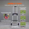 VEVOR Folding Hand Truck and Dolly, 176 lbs Capacity, Aluminum Foldable Cart, Heavy-Duty Luggage Trolley Cart with Telescoping Handle and PP+TPR Wheels for Home, Office, Shopping, Travel