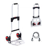 VEVOR Folding Hand Truck and Dolly, 176 lbs Capacity, Aluminum Foldable Cart, Heavy-Duty Luggage Trolley Cart with Telescoping Handle and PP+TPR Wheels for Home, Office, Shopping, Travel