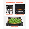 VEVOR Tennis Ball Hopper, Holds 120 Tennis Balls, Foldable Pickleball Basket Cart with Wheels for Easy Pick Up, Lightweight Aluminum Alloy, Portable Pickleball Caddy with Storage Bag, for Training