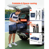 VEVOR 2-in-1 Tennis & Pickleball Hopper, with Pickup Tube, Foldable Pickleball Basket Cart with with Wheels, Holds 150 Tennis Balls or 260 Pickleballs, Portable Pickleball Caddy Holder, for Training