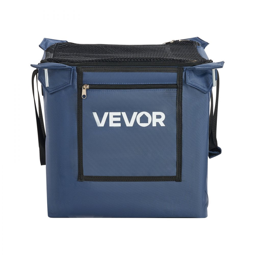 VEVOR 2-in-1 Tennis & Pickleball Hopper, with Pickup Tube, Foldable Pickleball Basket Cart with with Wheels, Holds 150 Tennis Balls or 260 Pickleballs, Portable Pickleball Caddy Holder, for Training