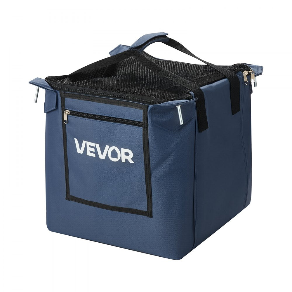 VEVOR 2-in-1 Tennis & Pickleball Hopper, with Pickup Tube, Foldable Pickleball Basket Cart with with Wheels, Holds 150 Tennis Balls or 260 Pickleballs, Portable Pickleball Caddy Holder, for Training