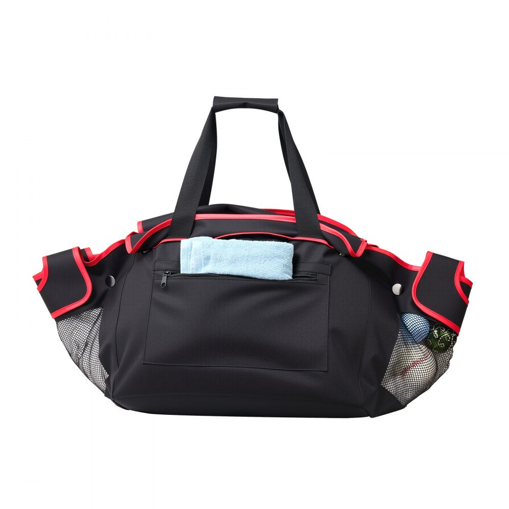 VEVOR Tennis Ball Hopper, Holds 175 Tennis Balls or 290 Pickleballs, Foldable Pickleball Basket Cart with Wheels for Easy Pick Up, Portable Baseball Cart Caddy with Storage Bag, for Training Coaching