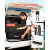 VEVOR Tennis Ball Hopper, Holds 150 Tennis Balls, Foldable Pickleball Basket Cart with Wheels for Easy Pick Up, Lightweight Aluminum Alloy, Portable Pickleball Caddy with Storage Bag, for Training