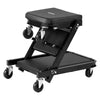 VEVOR 40 in 3-in-1 Folding Mechanic Creeper, Heavy Duty Z-Creeper Garage Roller, 480 lbs Under Car Rolling Creeper with 6 Swivel Casters, Padded Seat for Auto Repair