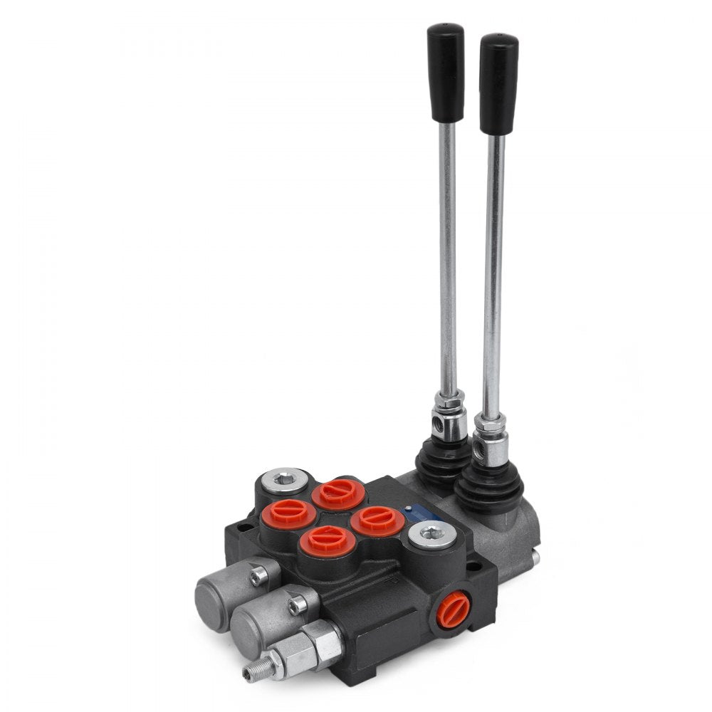 VEVOR Hydraulic Valve 2 Spool Hydraulic Directional Control Valve 11gpm Hydraulic Control Valve Double Acting for Tractors Loaders Tanks