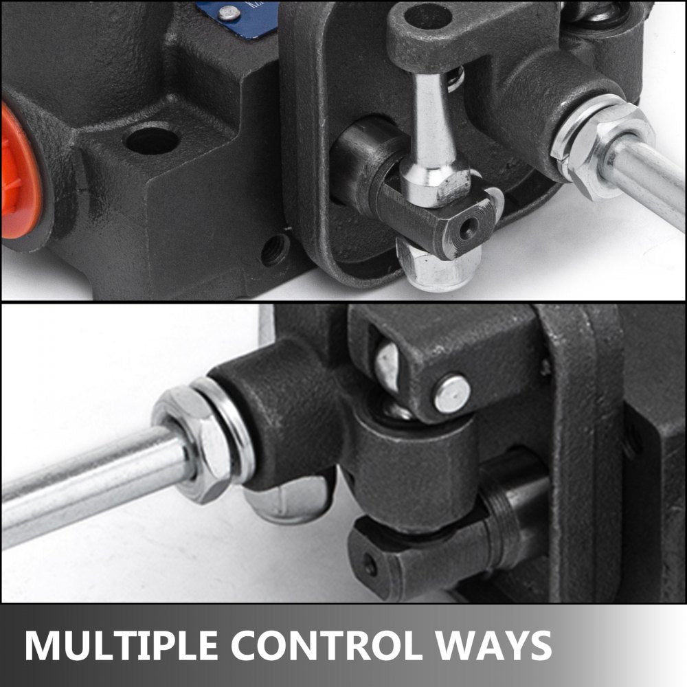 VEVOR Hydraulic Valve 2 Spool Hydraulic Joystick Control Valve 11gpm Hydraulic Directional Control Valve Double Acting for Tractors Loaders Tanks