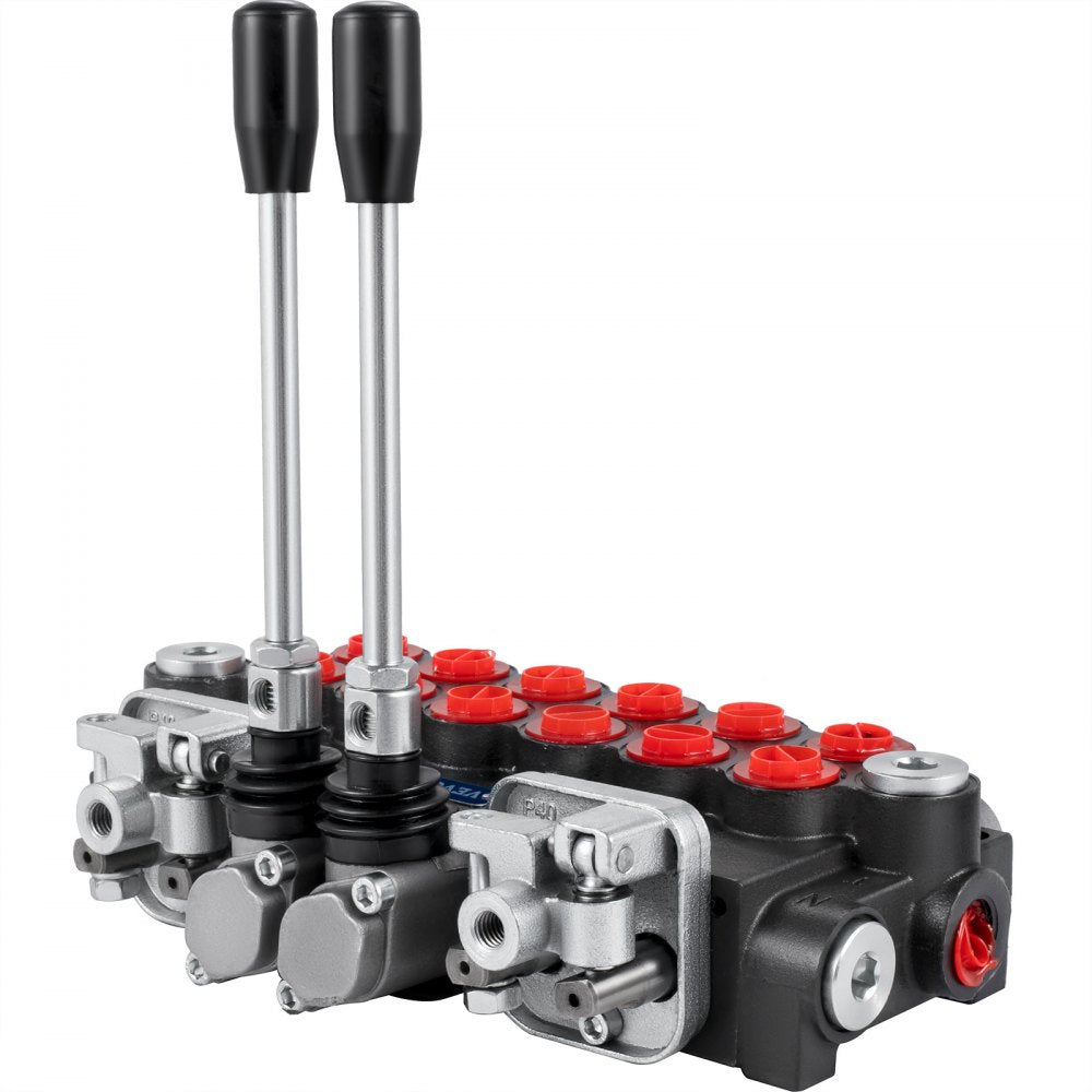 Tuspuzz Hydraulic Directional Control Valve, 6 Spool Hydraulic Spool Valve, 11 GPM Hydraulic Loader Valve, 4500 PSI Directional Control Valve, Hydraulic Valves and Controls for Tractors Loaders Tanks