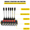 VEVOR Hydraulic Directional Control Valve, 6 Spool Hydraulic Spool Valve, 11 GPM Hydraulic Loader Valve, 3600 PSI Directional Control Valve, Hydraulic Valves And Controls For Tractors Loaders Tanks