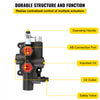 VEVOR Hydraulic Directional Control Valve, 1 Spool Hydraulic Spool Valve, 21 GPM Hydraulic Loader Valve, 3600 PSI Directional Control Valve, Hydraulic Valves And Controls For Tractors Loaders Tanks