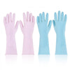 VEVOR Reusable Dishwashing Gloves, 2 Pairs Colorful Reusable Household Kitchen Cleaning Gloves for Washing Dishes and Cleaning Tasks, Flexible Long-lasting and Non-Slip, Medium, Pink + Purple
