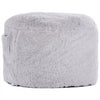 VEVOR Bean Bag Bed Chair, Convertible Chair from BeanBag to Lounge or Mattress, Gaint Bean Bag Chair Bed with Washable Cover for Adults, Fluffy Plush, Foam Filling and Side Pocket, Grey(Queen Size)