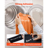 VEVOR Heat Transfer Vinyl, 12 in x 25 ft, Glossy White HTV Iron on Vinyl Roll, Easy to Cut and Weed, Strong Adhesion, Compatible with Cutting Machines, for Various Materials, T-shirts, Pillows, Hats