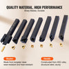 VEVOR 7 Pieces Indexable Lathe Turning Tool Holder, 3/8 in, CNC Heavy-Duty Metal Lathe Cutting Tools, with Tin Coated Carbide Inserts Aluminum Case, for Turning Grooving Threading Cut Off Holders Se