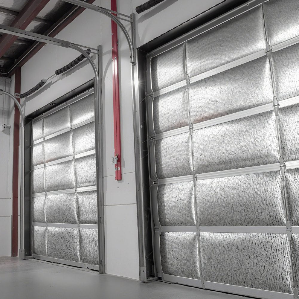 VEVOR Reflective Insulation Roll, 2 Car Garage Door Thermal Insulation Kit, 6mm 24 in x 18 ft, 4 Rolls Aluminum Foil EPE Foam Core Radiant Barrier, White PE Film Heat Shield for Garage Doors