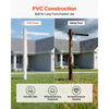 VEVOR Real Estate Sign Post, 6 ft Tall, PVC Realtor Yard Sign Holder with 47 in Arm Holds up to 36 in, Easy to Install, Wind-Resistant, for Open House and Home, Yard, Road, Outdoor, White (No Signs)