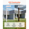 VEVOR Real Estate Sign Post, 6 ft Tall, PVC Realtor Yard Sign Holder with 36 in Arm Holds up to 24 in, Easy to Install, Wind-Resistant, for Open House and Home, Yard, Road, Outdoor, White (No Signs)