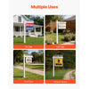 VEVOR Real Estate Sign Post, 6 ft Tall, PVC Realtor Yard Sign Holder with 36 in Arm Holds up to 24 in, Easy to Install, Wind-Resistant, for Open House and Home, Yard, Road, Outdoor, White (No Signs)