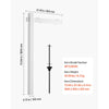 VEVOR Real Estate Sign Post, 6 ft Tall, PVC Realtor Yard Sign Holder with 36 in Arm Holds up to 24 in, Easy to Install, Wind-Resistant, for Open House and Home, Yard, Road, Outdoor, White (No Signs)