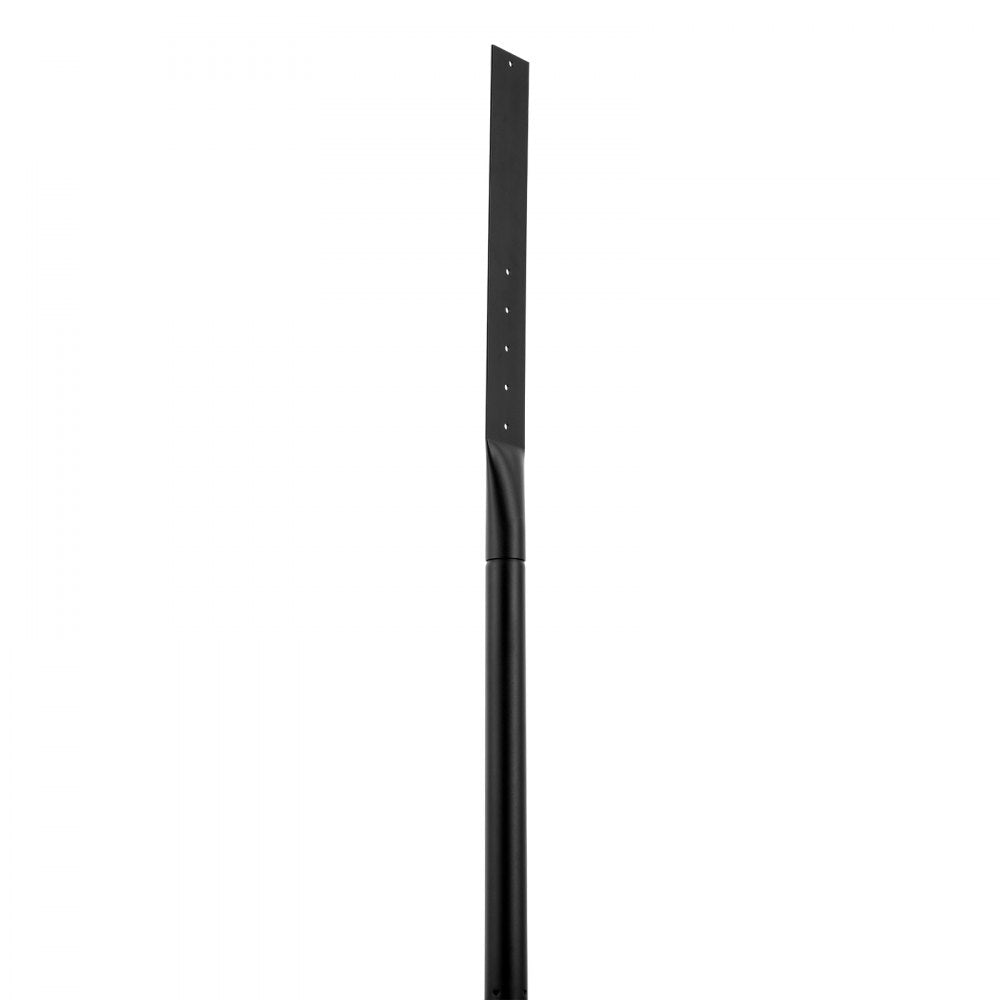 VEVOR Cast Iron Sign Post, 4 ft Portable Heavy Duty Steel Post Sign Holder with Hard Plastic Base & Wheels, U-Channel Sign Stand for Garden, Courtyard, Farm or Traffic Intersection, Black