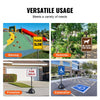 VEVOR Portable Sign Post 2-Pack 5 ft Sign Stands with Hard Plastic Base, for No Parking Street Signs, Handicap Parking Sign, Movable Sign Stand with Wheels, Hardwares, Heavy-Duty Q235 Steel, Black