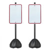 VEVOR Portable Sign Post 2-Pack 5 ft Sign Stands with Hard Plastic Base, for No Parking Street Signs, Handicap Parking Sign, Movable Sign Stand with Wheels, Hardwares, Heavy-Duty Q235 Steel, Black
