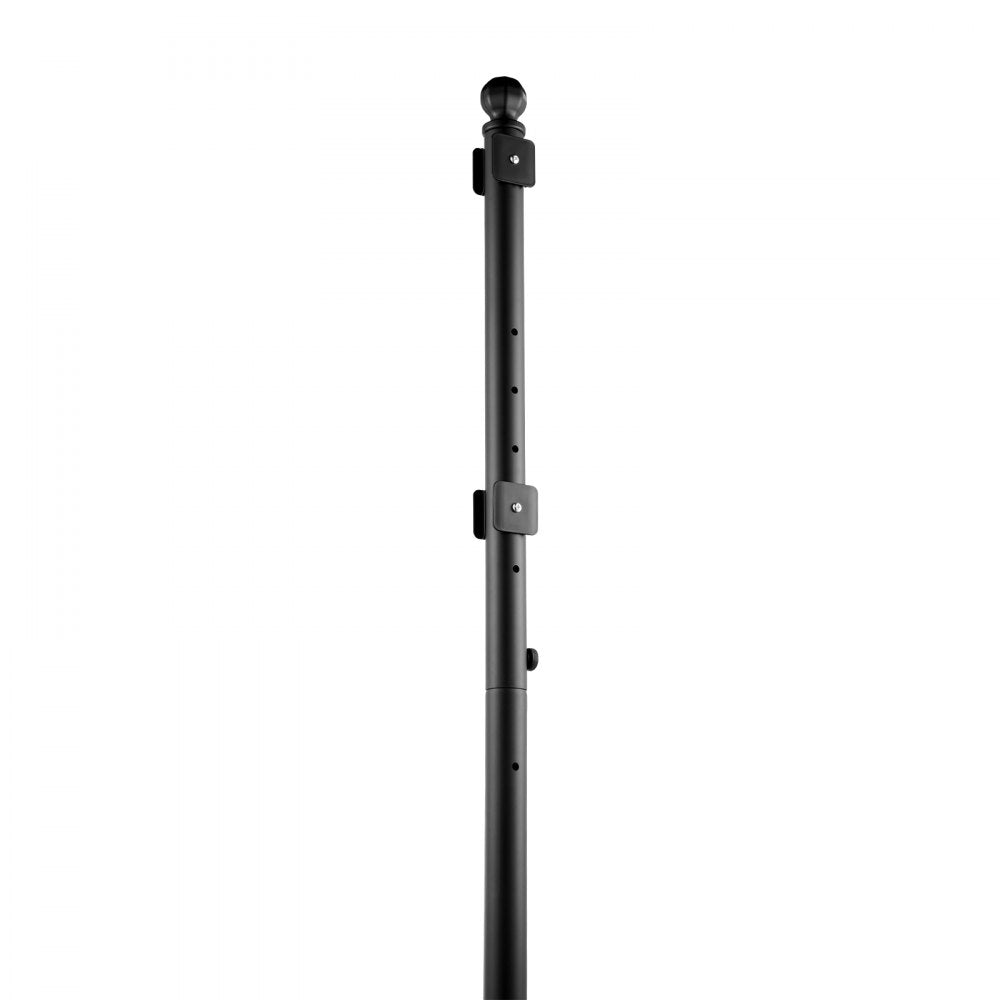 VEVOR Portable Sign Post, 5 ft Cast Iron Sign Post Holder with Hard Plastic Base & Wheels,  Movable Parking Sign Stand for No Parking Street Signs, Handicap Parking Sign,  with Base, Bolts Nuts, Black