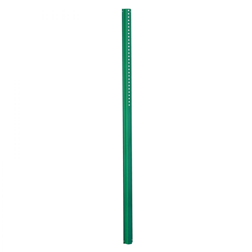 VEVOR 6FT U-Channel Sign Post, 4Pack Green Heavy Duty Steel Fixed Fence Post, Steel Fence U-Channel Sign for Garden, Courtyard, Farm or Traffic Intersection