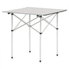 VEVOR Folding Camping Table, Portable Roll Up Side Tables, Small Lightweight Aluminum Beach Table, Compact with Carry Bag, for Outdoor Cooking, Tailgating, Grilling, Picnic, Travel, Silver
