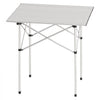 VEVOR Folding Camping Table, Portable Roll Up Side Tables, Small Lightweight Aluminum Beach Table, Compact with Carry Bag, for Outdoor Cooking, Tailgating, Grilling, Picnic, Travel, Silver
