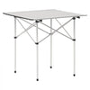 VEVOR Folding Camping Table, Portable Roll Up Side Tables, Small Lightweight Aluminum Beach Table, Compact with Carry Bag, for Outdoor Cooking, Tailgating, Grilling, Picnic, Travel, Silver