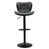 VEVOR Bar Stool Set of 2, Modern PU Leather Counter Height Stools, Swivel Kitchen Barstool with Back and Footrest, Height Adjustable Armless Bar Chair, Island Barstools for Kitchen, Dining Room, Black