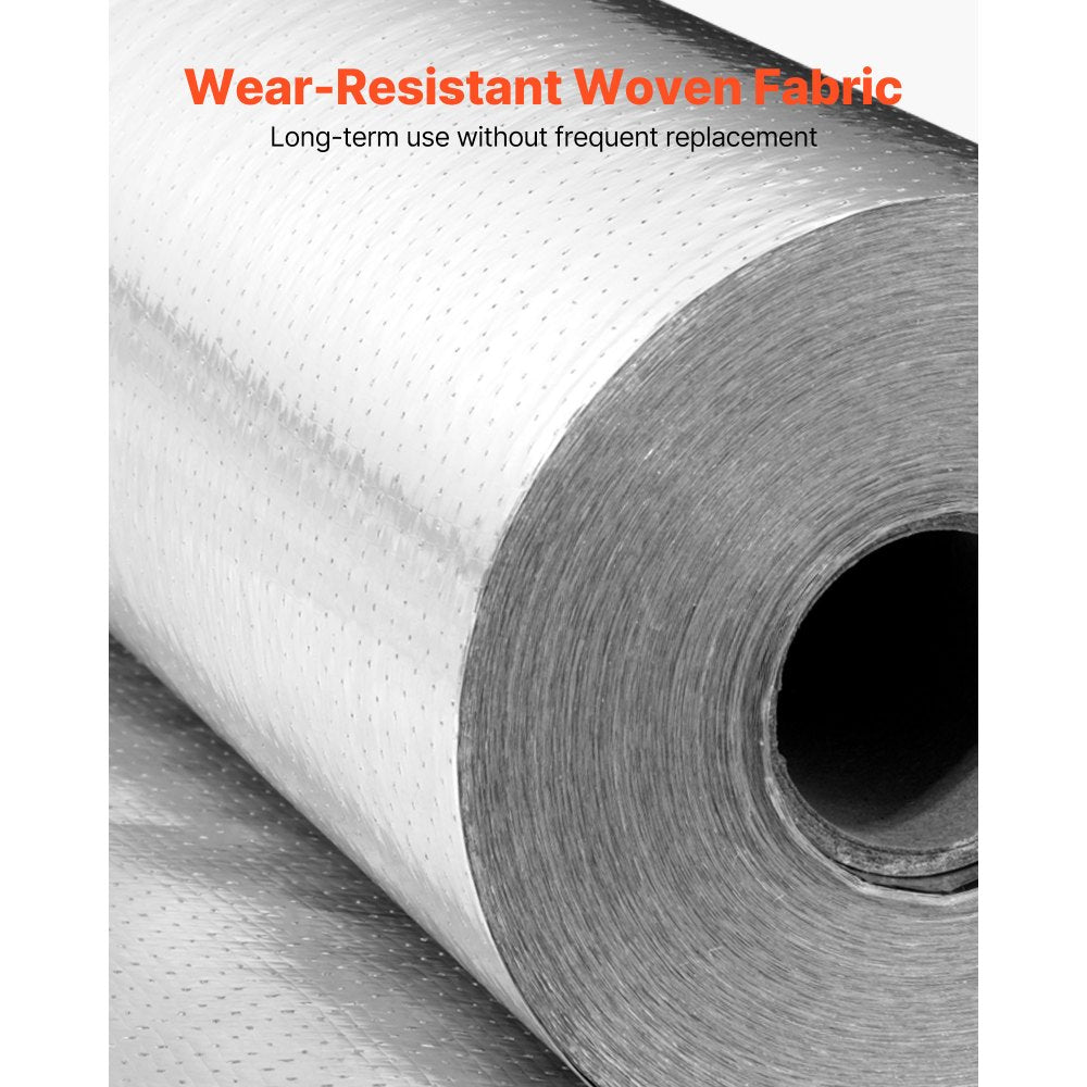 VEVOR Double Reflective Insulation Roll, Perforated Woven Fabric Radiant Barrier, 0.15mm 48 in x 250 ft, Double-Sided Aluminum Foil Heat Reflective Shield, Thermal Insulation Roll for Window RV Roof