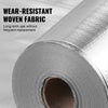 VEVOR Double Reflective Insulation Roll, Woven Fabric Radiant Barrier, 6.5 Mil 48 in x 250 ft, Aluminum Foil PE Woven Cloth Heat Reflective Shield, Thermal Insulation Roll for Window RV Roof