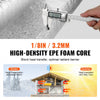 VEVOR Double Reflective Insulation Roll, Foam Core Radiant Barrier, 3.2 mm 24 in x 25 ft, Double-Sided Aluminum Foil EPE Foam Heat Reflective Shield, Thermal Insulation Roll for Window RV Roof
