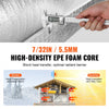 VEVOR Double Reflective Insulation Roll, Foam Core Radiant Barrier, 5.5mm 48 in x 50 ft, Double-Sided Aluminum Foil EPE Foam Heat Reflective Shield, Thermal Insulation Roll for Window RV Roof