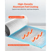 VEVOR Reflective Insulation Roll, Double-Layer Air Bubble Radiant Barrier, 6mm 48 in x 100 ft, Aluminum Foil White PE Film Heat Reflective Shield, Thermal Insulation Roll for Garage Door Window RV Roofs