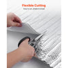 VEVOR Reflective Insulation Roll, Double-Layer Air Bubble Radiant Barrier, 6mm 48 in x 100 ft, Aluminum Foil White PE Film Heat Reflective Shield, Thermal Insulation Roll for Garage Door Window RV Roofs