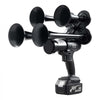 VEVOR Cordless 4-Trumpet Air Horn 130dB Train Air Horn & Built-in Air Pump, 18V 4Ah Lithium Battery, Powerful Sound, Strong Penetration, Handheld Portable for Vehicle Alerts, Holiday & Sporting Events
