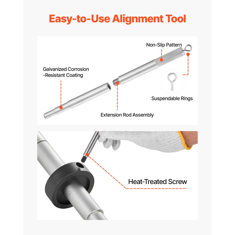VEVOR Mercruiser Alignment Tool & Gimbal Bearing Puller Set, Compatible with Mercruisers, OMC, Volvo Cobra Bell Housings, Engine Alignment Tool, Bearing Puller Seal Bellow Expander Tools Installer