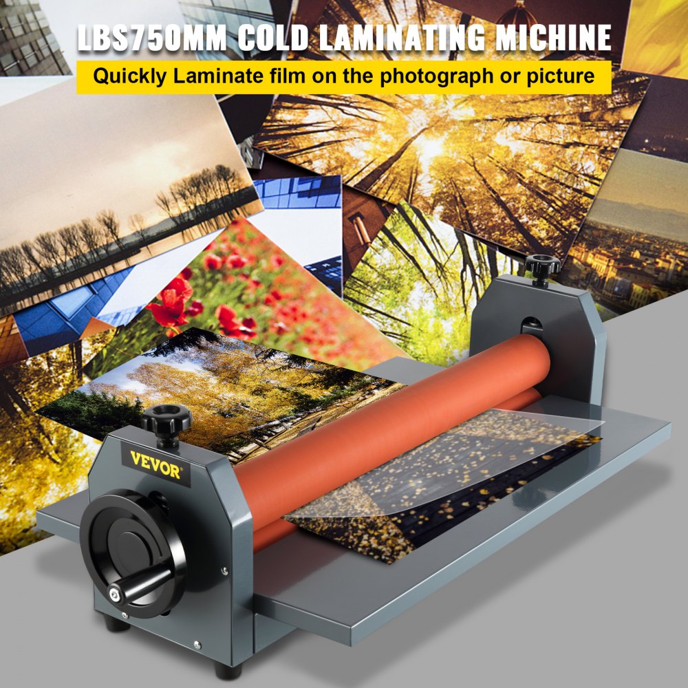 29.5" 750MM Manual Cold Roll Laminator Vinyl Photo Film Mounting Laminating Machine