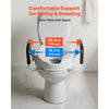 VEVOR Raised Toilet Seat with Arms, 300 lbs Load Capacity, 4-Inch Lift Height, Widened Commode Elevated Toilet Seat Riser with Padded Handles for Seniors, Elderly, Handicap, Disabled, and Adults Use