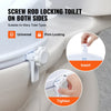 VEVOR Raised Toilet Seat, 6" Height Raised, 300 lbs Weight Capacity, Universal Toilet Seat Riser, Screw Rod Locking, with Toilet Seat, for Elderly, Handicap, Patient, Pregnant, Medical
