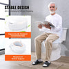 VEVOR Raised Toilet Seat, 6" Height Raised, 300 lbs Weight Capacity, Universal Toilet Seat Riser, Screw Rod Locking, with Toilet Seat, for Elderly, Handicap, Patient, Pregnant, Medical
