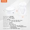 VEVOR Raised Toilet Seat, 6" Height Raised, 300 lbs Weight Capacity, Universal Toilet Seat Riser, Screw Rod Locking, with Toilet Seat, for Elderly, Handicap, Patient, Pregnant, Medical