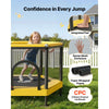 VEVOR Trampoline for Kids, Toddler Mini Trampoline, 132 lbs Capacity Indoor Outdoor Play Toys with Enclosure Net and Basketball Hoop, Easy to Assemble, Christmas Toys Birthday Gifts for Girls Boys