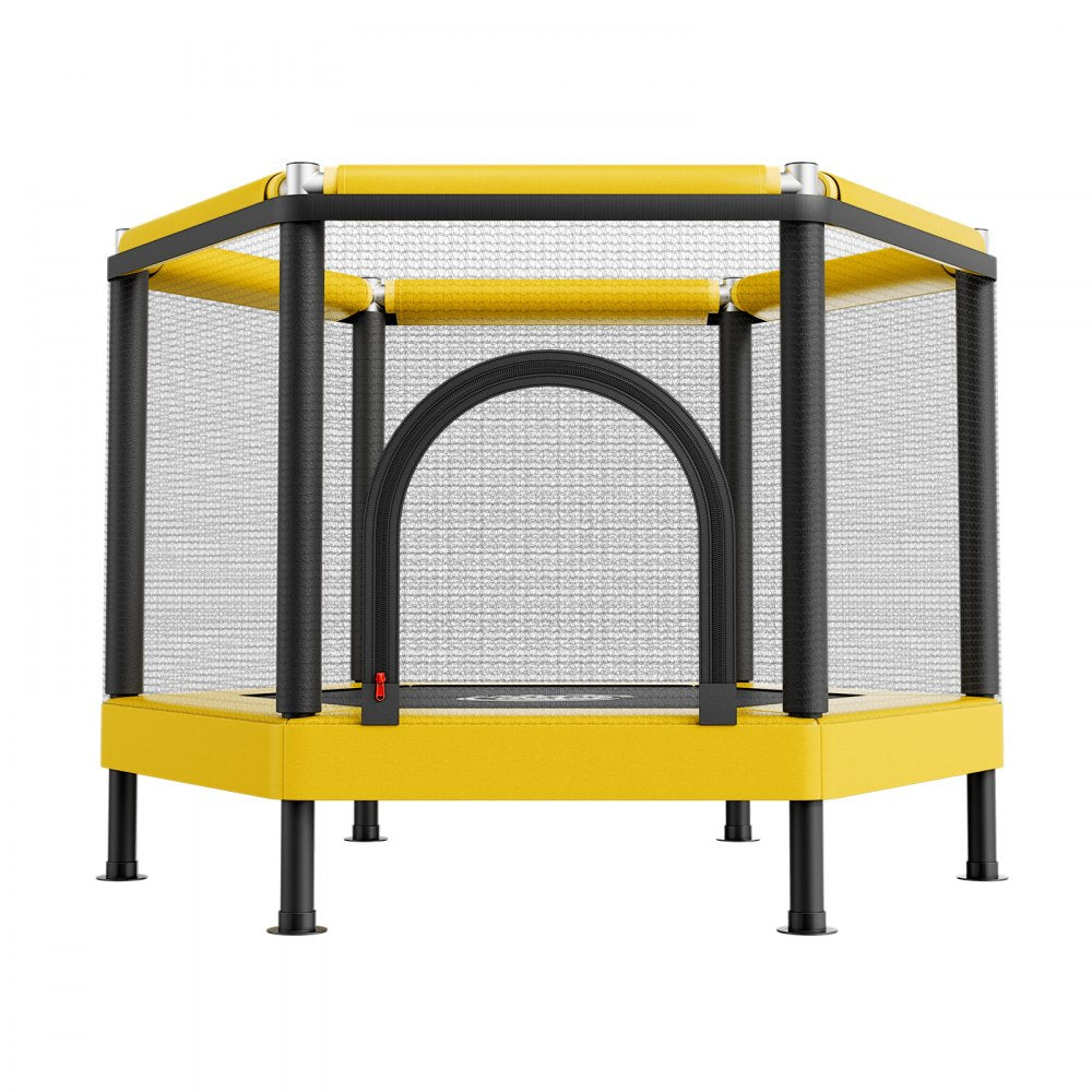 VEVOR Trampoline for Kids, Toddler Mini Trampoline, 132 lbs Capacity Indoor Outdoor Play Toys with Enclosure Net and Basketball Hoop, Easy to Assemble, Christmas Toys Birthday Gifts for Girls Boys