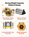 VEVOR Trampoline for Kids, Toddler Mini Trampoline, 132 lbs Capacity Indoor Outdoor Play Toys with Enclosure Net and Basketball Hoop, Easy to Assemble, Christmas Toys Birthday Gifts for Girls Boys